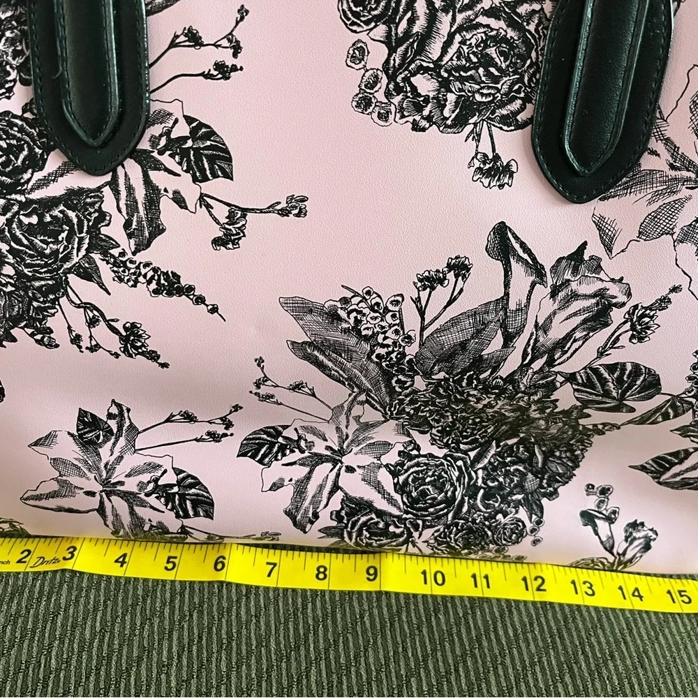 Victoria's Secret Tote Bag Black and Pink Floral